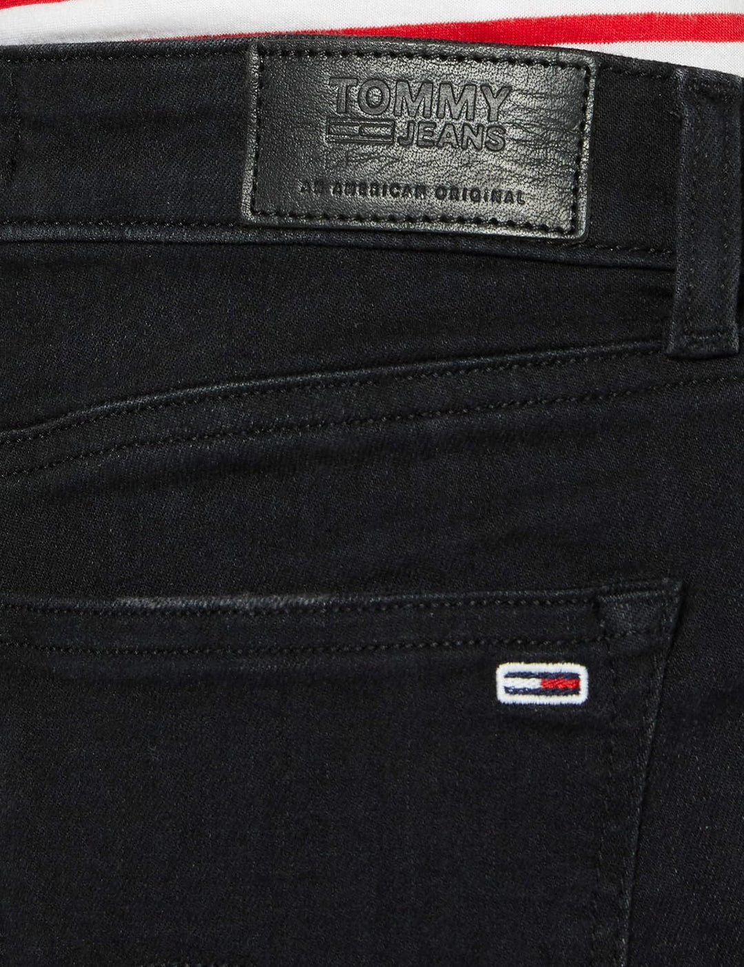 Tommy Jeans Damen Mid Rise Denim Jckbk Short, Jackie Bk STR, One Size (Herstellergrösse: NI30)