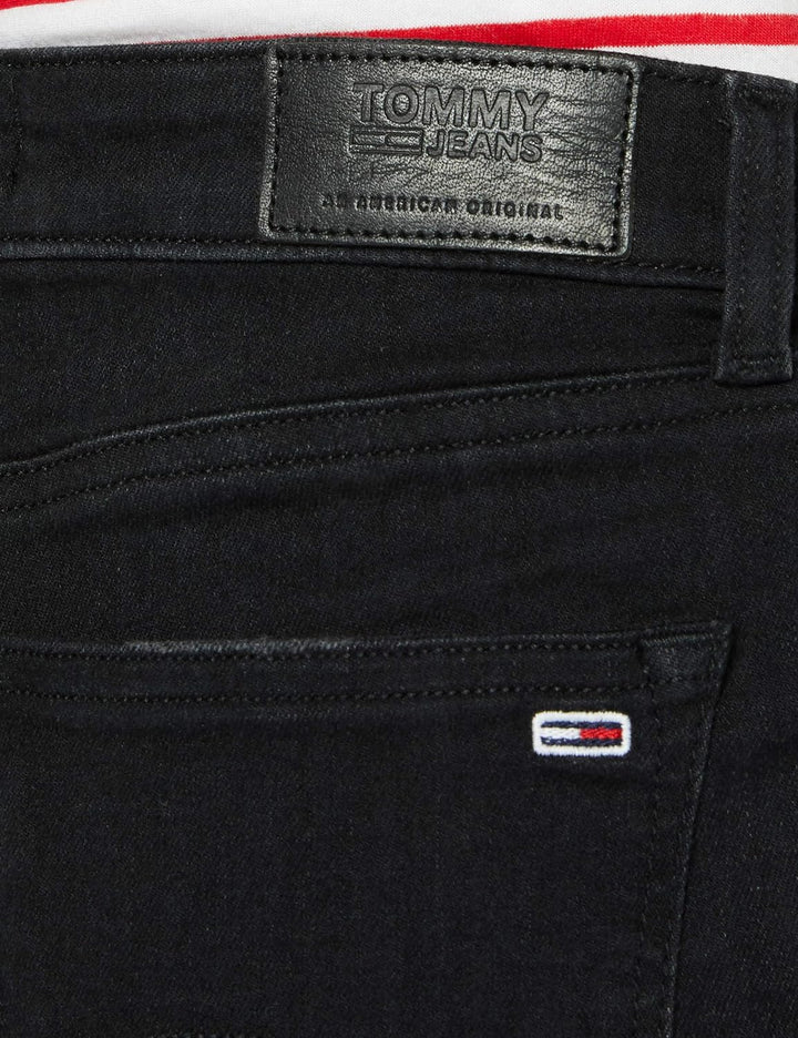 Tommy Jeans Damen Mid Rise Denim Jckbk Short, Jackie Bk STR, One Size (Herstellergrösse: NI30)