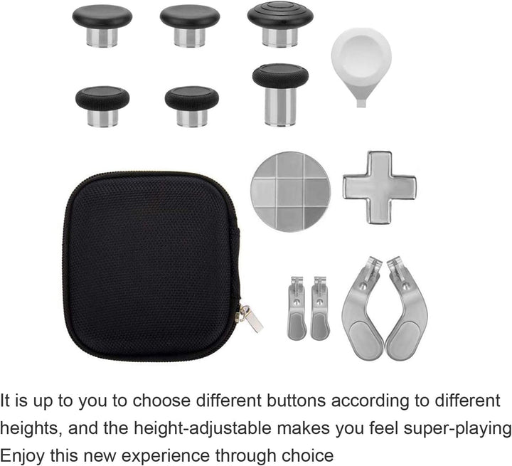 Annadue Game Controller Thumbsticks Kit für One Series 2, mit 6 Thumbsticks, 7 Metallknöpfen und -Ta