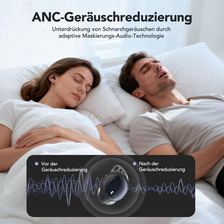 MS216 Schlaf Ohrhörer Bluetooth 6.0 Leichtgewicht-Kopfhörer im Ohr, Mini-Schlafkopfhörer mit flachem