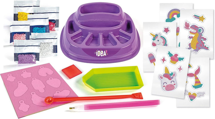 Clementoni Idea – Sparkly Creations Game Icons, Diamond Art, kreatives Spiel für Kinder ab 7 Jahren,