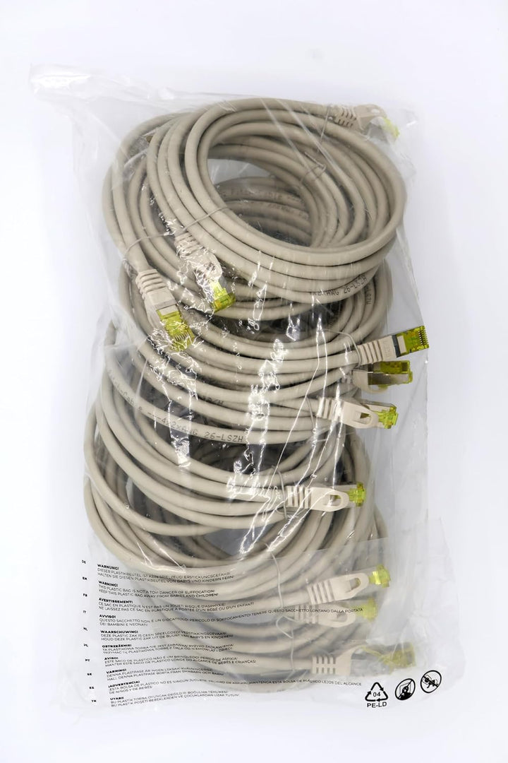 Cat.7 Netzwerkkabel 3m Grau 10 Stück Cat7 Ethernetkabel Netzwerk LAN Kabel Rohkabel 10 Gb s SFTP PIM