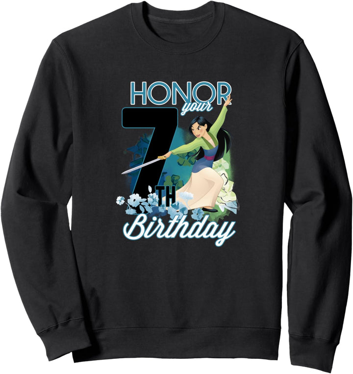 Disney Mulan Portrait Honor Your 7th Birthday Sweatshirt