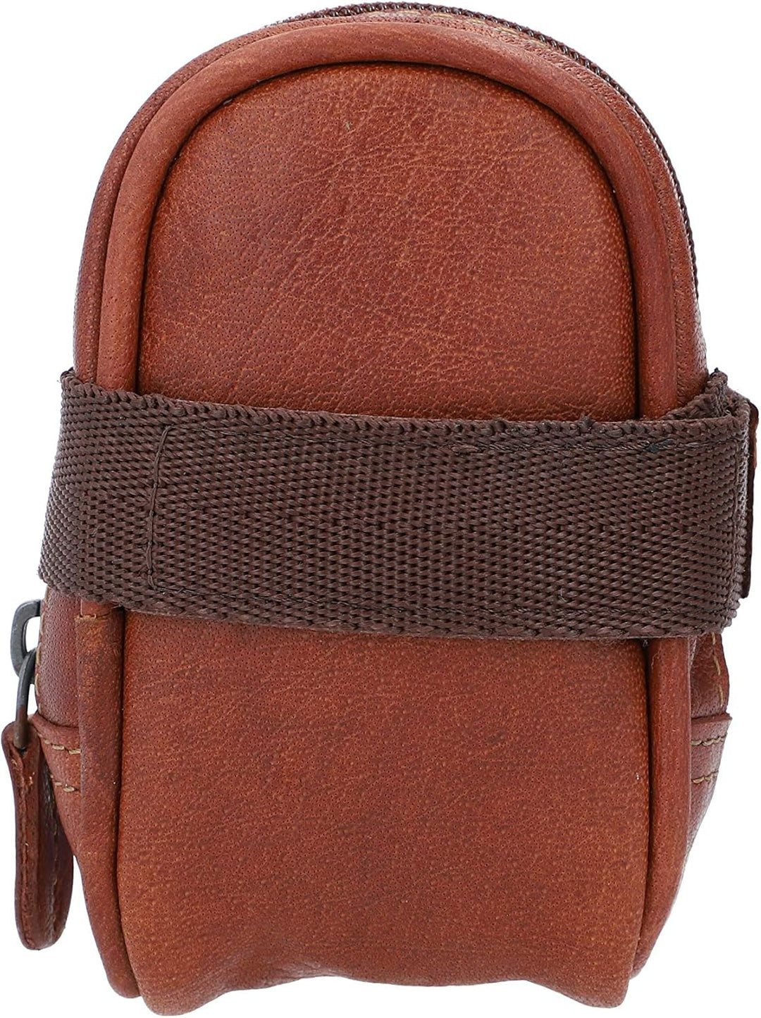 Gusti Satteltasche Leder - UDO B. Schlauchtasche Fahrradtasche für Werkzeug Ledertasche Vintage Brau