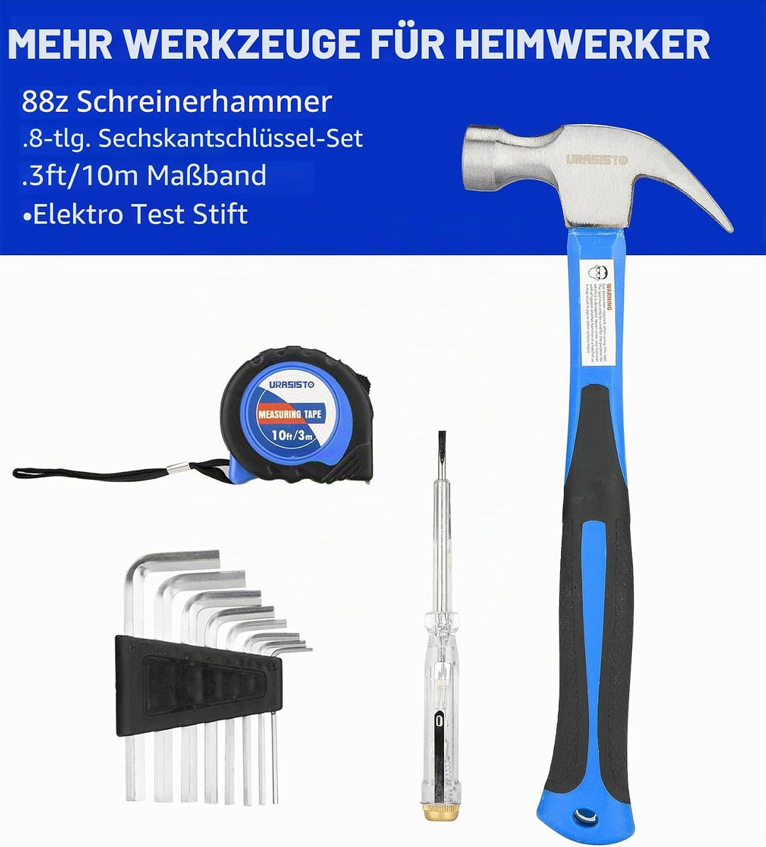 Werkzeugset Universal und Haushalts-Werkzeugkoffer 24-teilig Werkzeugsatz Mechaniker, perfekt für le