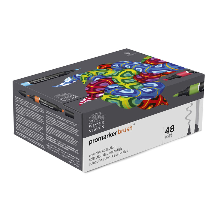 Winsor &amp; Newton 0290080 BrushMarker (für Zeichnungen, Kalligraphie, Design und Layouts, streifenfrei