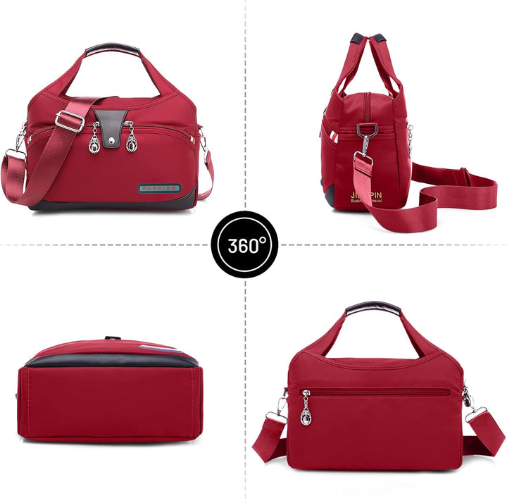 DIRRONA Damen Umhängetasche Multi Pocket Crossbody Bag Schultertaschen Leicht Handtasche Waterproof