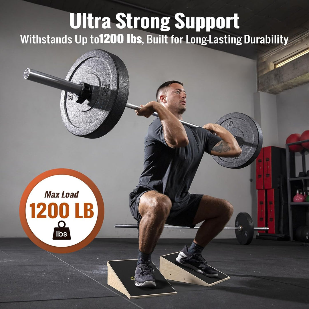 Sportneer Wadendehner Schrägbrett 540 KG – 15° / 20° Slant Board für Knieretter, Squat Wedge, Kraftt