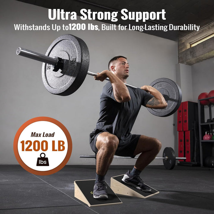 Sportneer Wadendehner Schrägbrett 540 KG – 15° / 20° Slant Board für Knieretter, Squat Wedge, Kraftt