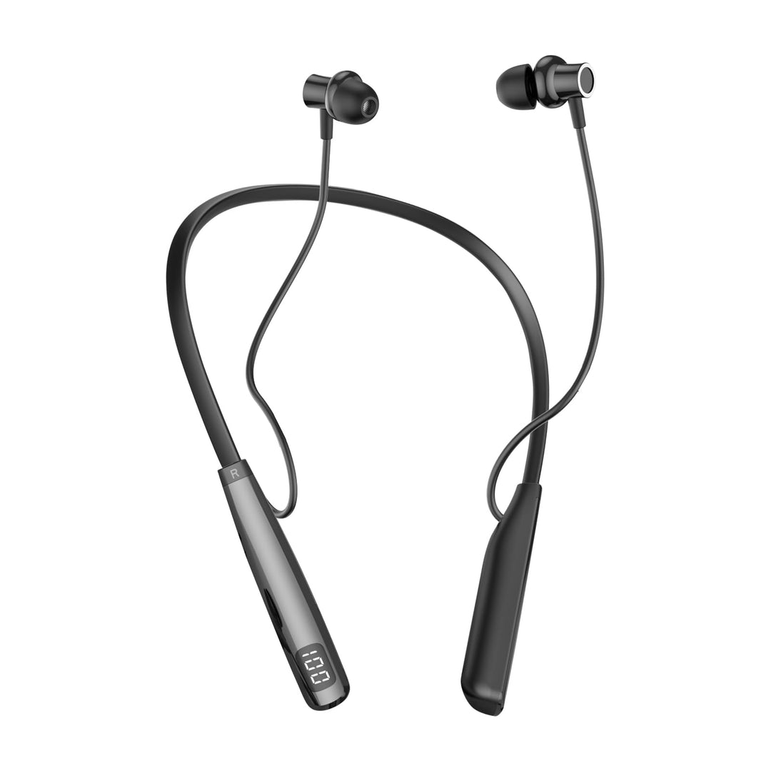 SOPPY Nackenbügel Kopfhörer Bluetooth 5.4 Kabellose In-Ear-Kopfhörer Ohrhörer mit LED Anzeige, Bluet