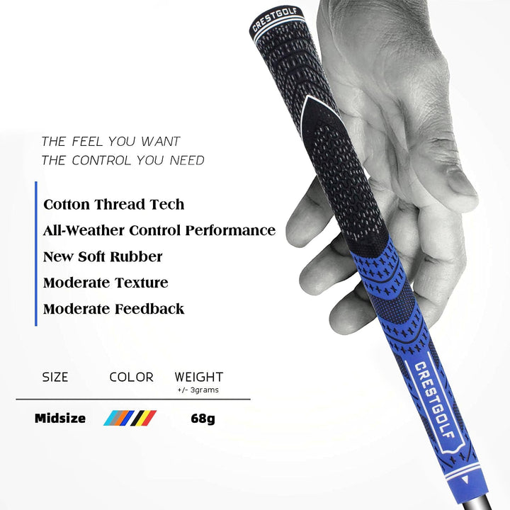 CRESTGOLF Golfgriffe Aktualisierte Multi-Compound-Golfgriffe für Golfschläger, Golf Grips Set mit 13
