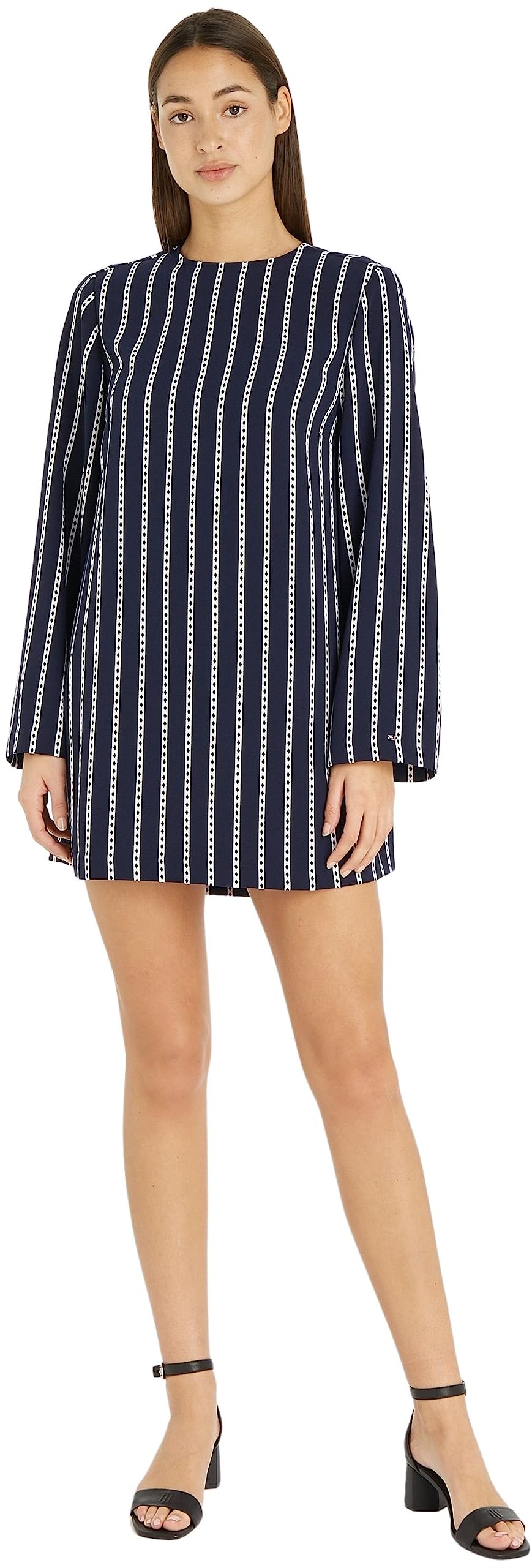 Tommy Hilfiger Damen Argyle Stripe Crepe Shift Dress Ww0ww39965 Fit & Flare Kleider 66 Blau (Argyle