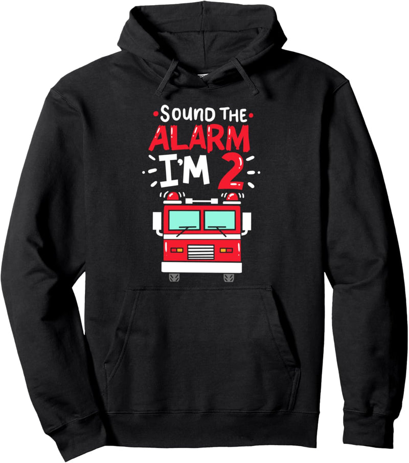 2. Geburtstag Feuerwehrauto Pullover Hoodie