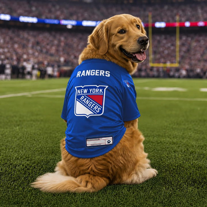 Little Earth NHL Stretch Pet Jersey - Sport Trikot für Hunde und Katzen - Stretch Stoff New York Ran