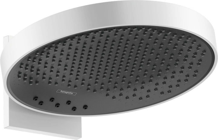 hansgrohe Duschkopf Regendusche Rainfinity (360mm, rund, 3 Strahlarten, Wandmontage) Mattweiss, Matt