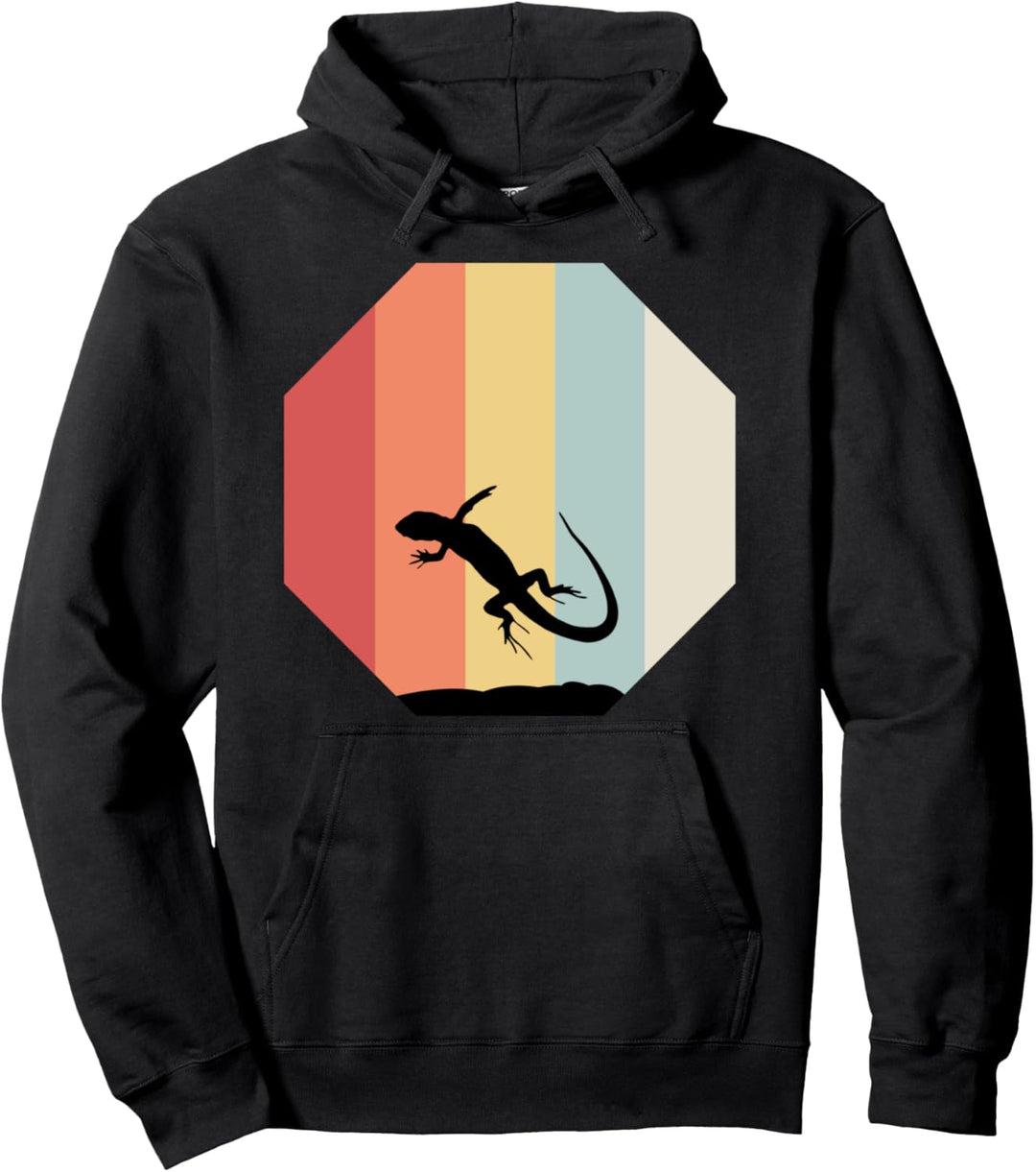 Eidechse DesignRetro- und Vintage-Stil 80er- und 70er-Jahre Pullover Hoodie