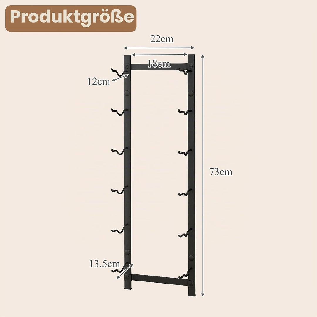 KOMFOTTEU Weinregal Wand für 6/9/12 Flaschen, vertikaler Flaschenhalter aus Metall, dekoratives Häng