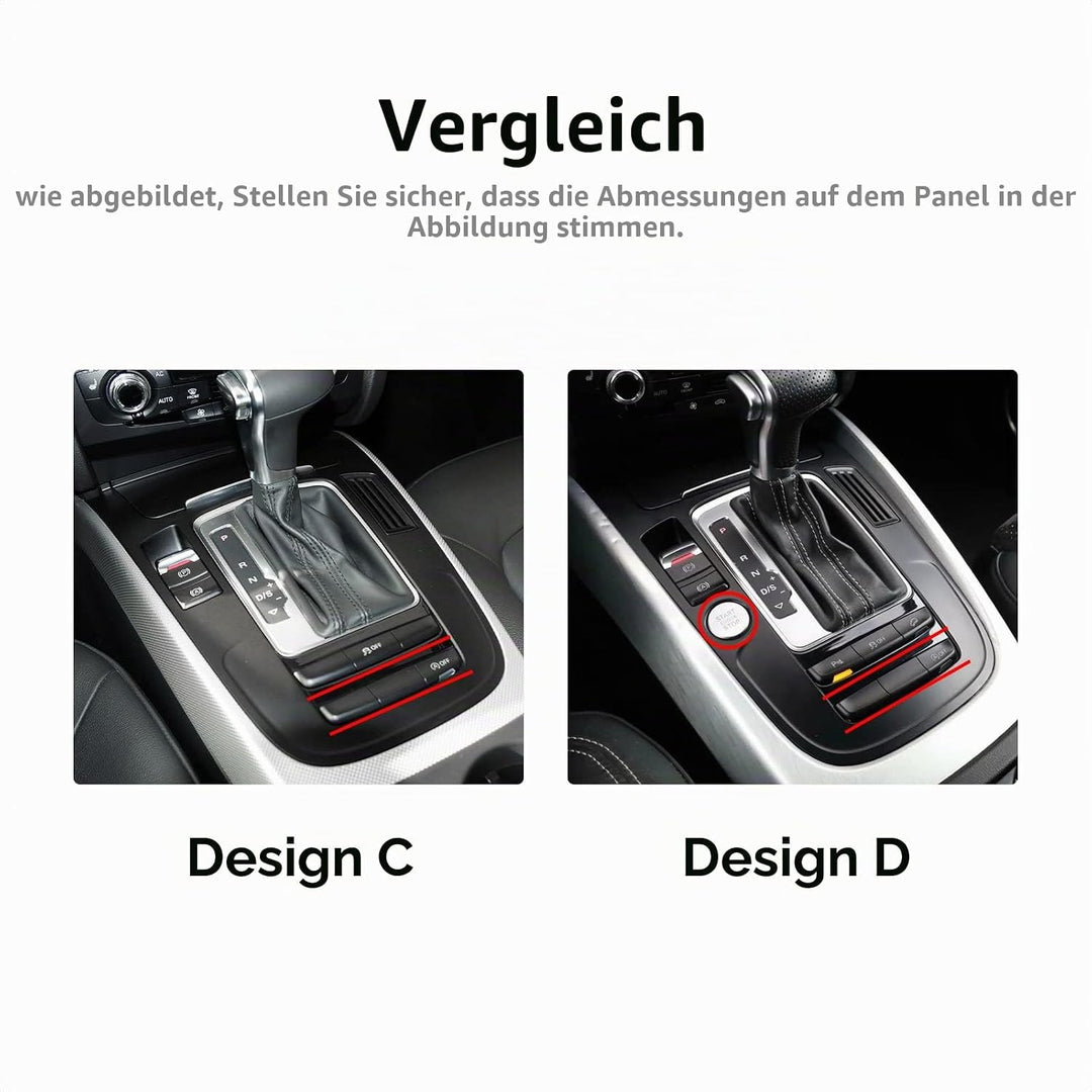 OYDDL Auto Kohlefaser Schaltknauf Schalthebel Cover Trim Kompatibel mit Audi A4 B8 A5 S4 S5 Q5 RS4 R