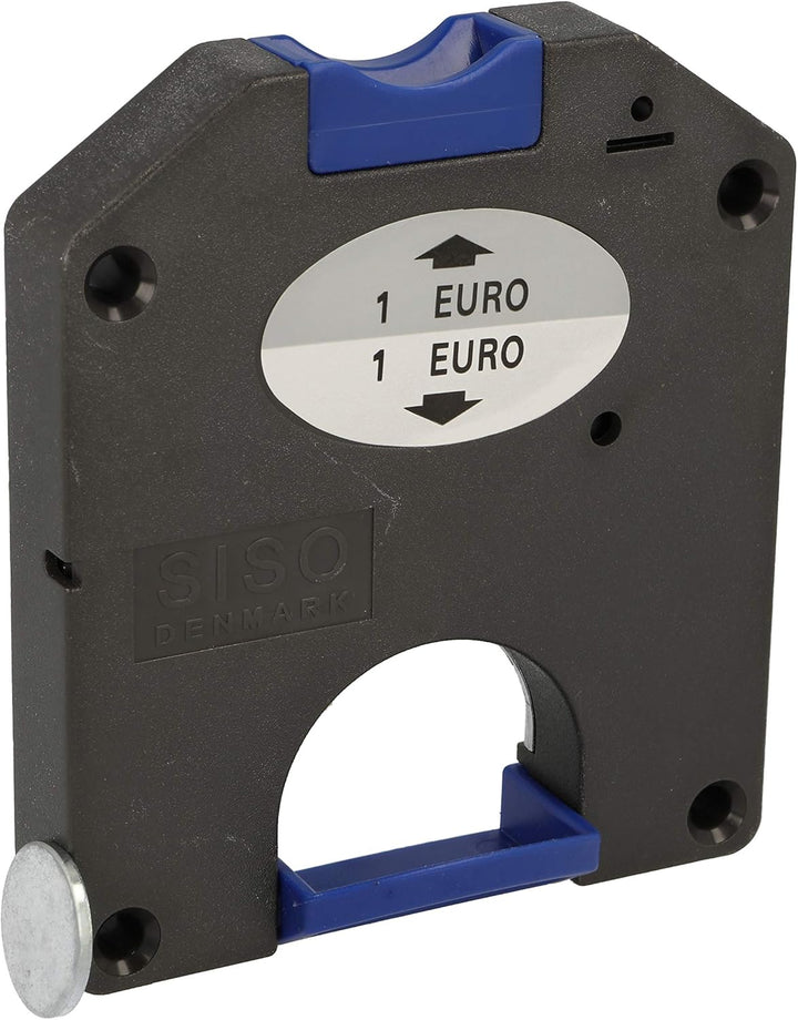 UMAXO® Pfandschloss für 1 Euro Münzen. Münzschloss für Spinde, Umkleidespinde, Schulspinde, Schränke