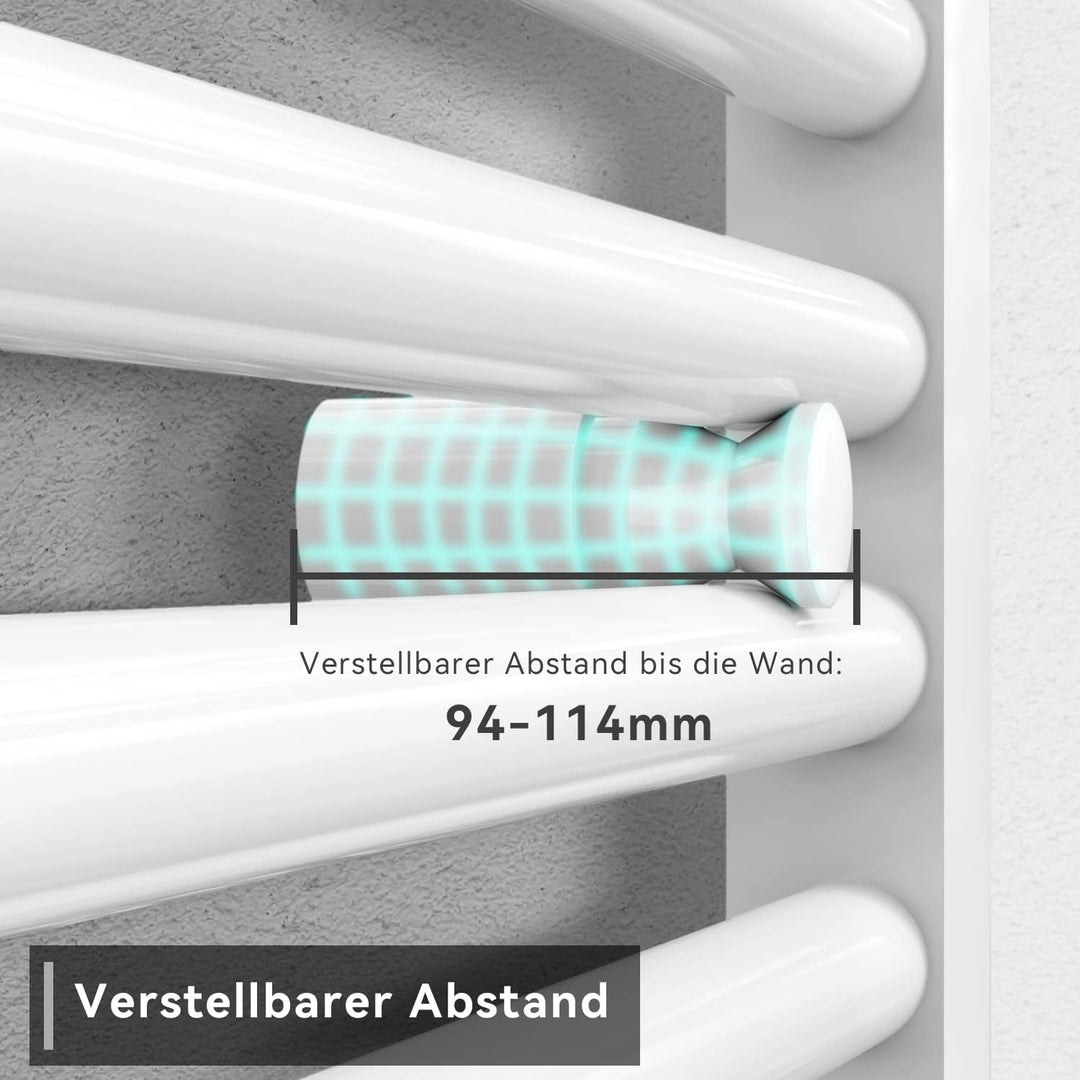 SONNI Handtuchtrockner Heizkörper Bad Mittelanschluss Handtuchwärmer Badheizkörper Weiss Gerade 40 *