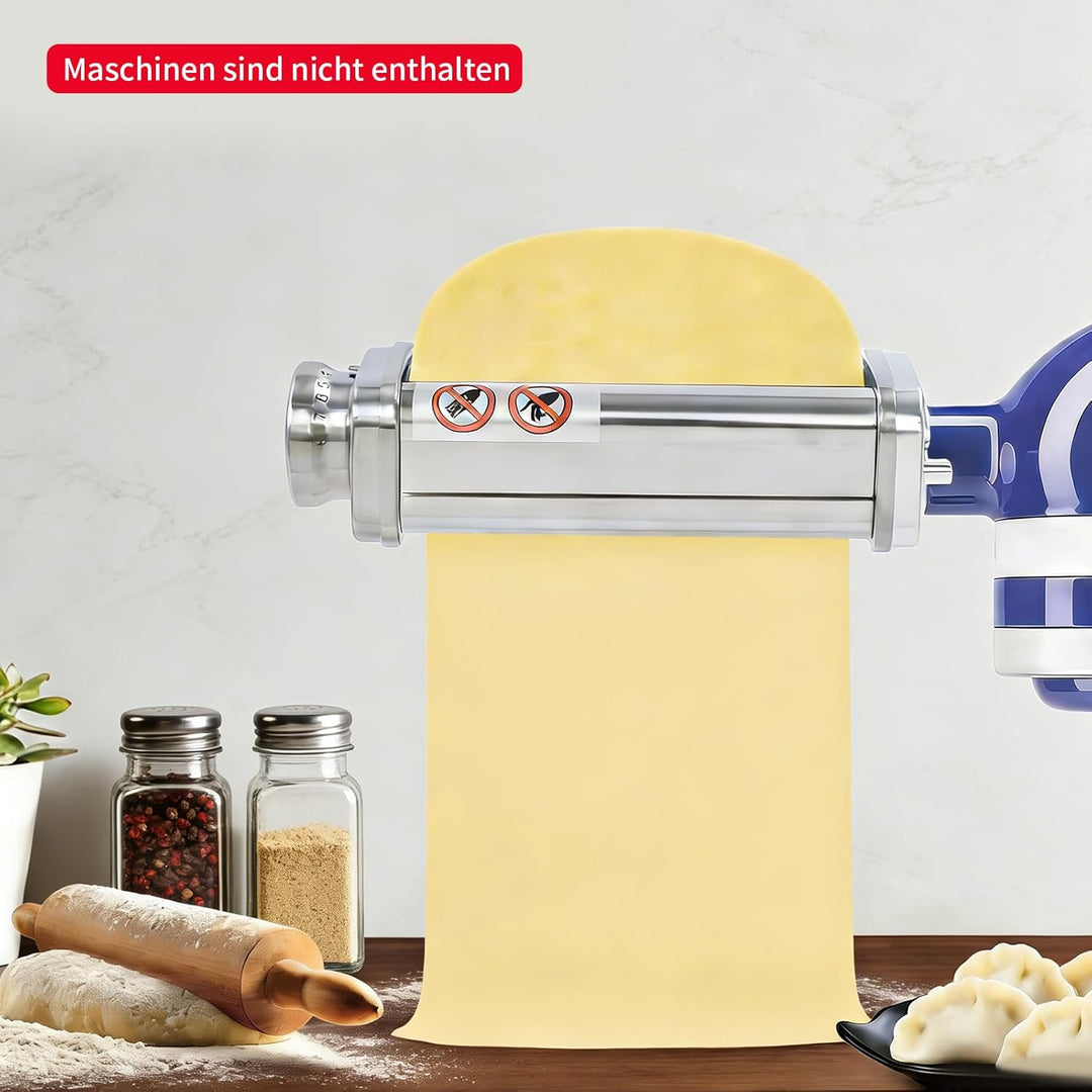Nudelmaschine, Nudelwalze mit Schneidmesser, Nudelwalzen-Zubehör aus Edelstahl, Nudelzubehör, Nudelz