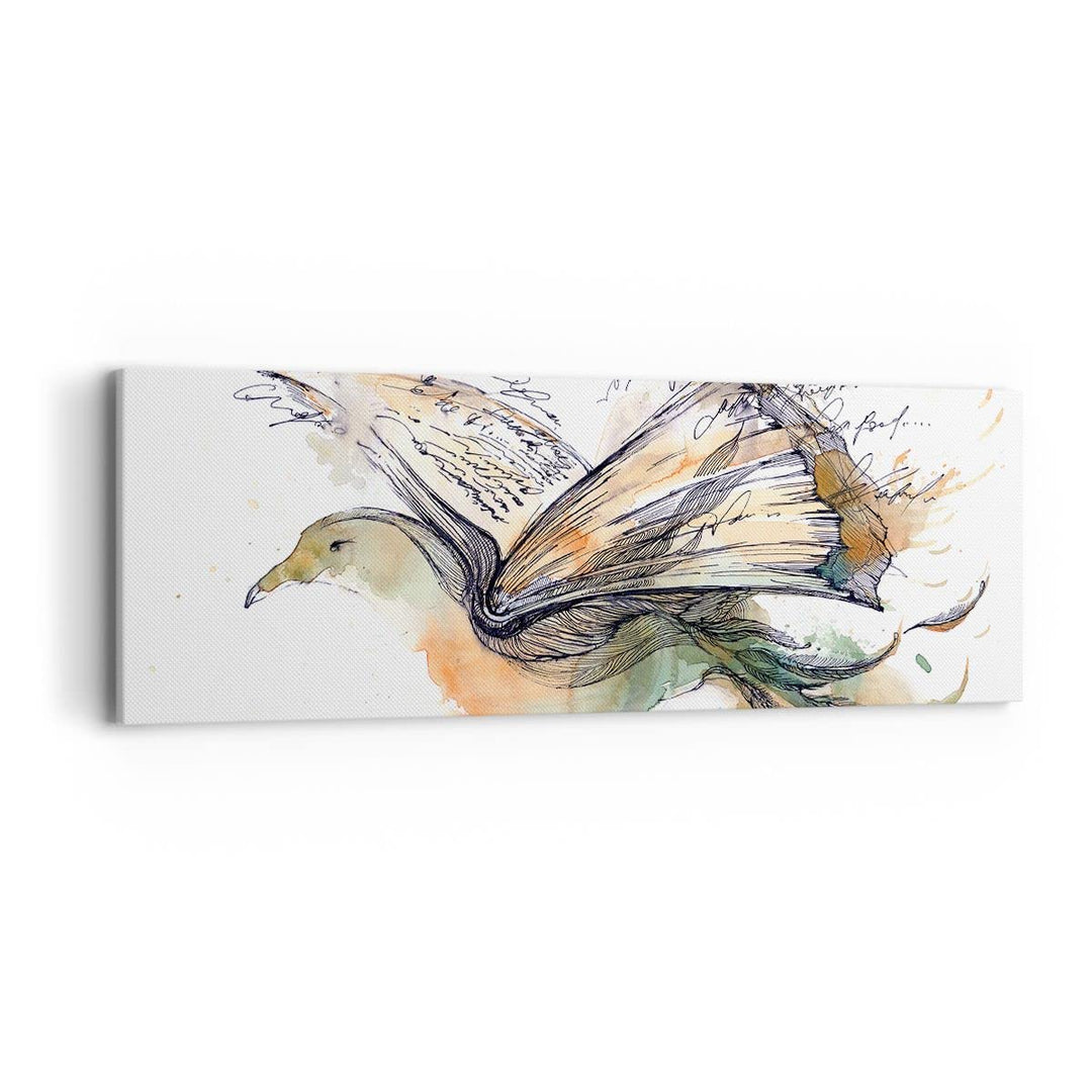 Panorama Bilder auf Leinwand Vogel Fantasie Konzept Leinwandbild 90x30cm Wandbilder Dekoration Wohnz