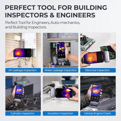 TOPDON TC002 Wärmebildkamera für iOS mit IR-Auflösung von 256 x 192px, Temperaturbereich von –20 °C