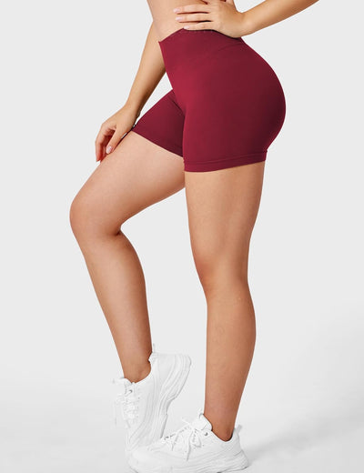 ZAAYO Scrunch Butt Sportshorts F¨¹r Damen Push Up Booty Nahtlos Biker Yoga Fitness Gym Shorts V Zurü