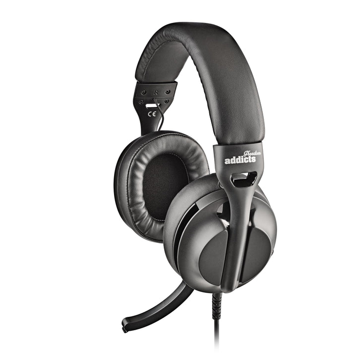 NGS VOX 805 Stereo-Kopfhörer, verstellbares Mikrofon, USB-C und USB-A-Adapter, Geräuschunterdrückung