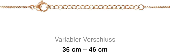 BAFFOS® Plättchen Halskette aus widerstandsfähigem Edelstahl in Farbe Rose-Gold und Silber für Damen
