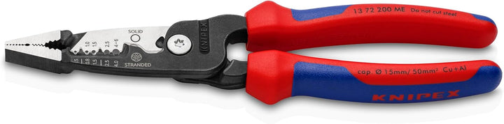 KNIPEX 13 72 200 ME Multifunktions-Elektrikerzange metrisches Modell mit Mehrkomponenten-Hüllen schw