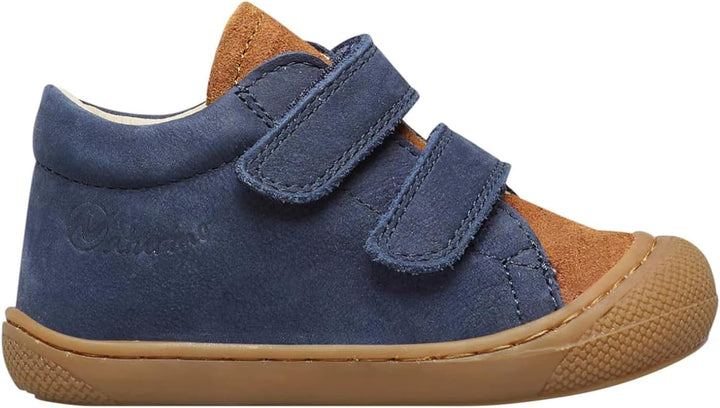 Naturino Lauflernschuhe aus Nappaleder 17 EU Marineblau Braun, 17 EU Marineblau Braun