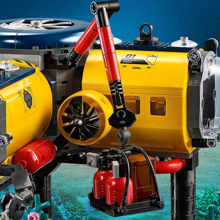 LEGO 60265 City Meeresforschungsbasis, U-Boot-Spielzeug mit Meerestieren-Figuren, tolles Geschenk fü
