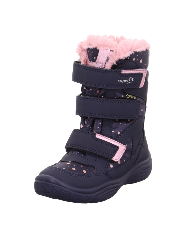 Superfit Mädchen Crystal Schneestiefel 25 EU Blau Rosa 8000 0, 25 EU Blau Rosa 8000 0