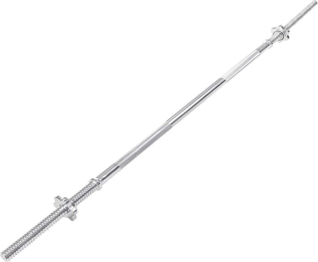 SPRINGOS Langhantelstange｜Riffelgriff｜Max. Belastung 160 kg｜Krafttraining｜Body Pump Silber 180 cm Ø