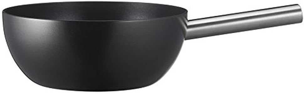 Spring Fondue Topf | Caquelon aus Aluminium-Guss | schwarz emailliert | Edelstahl Griff | antihaftbe