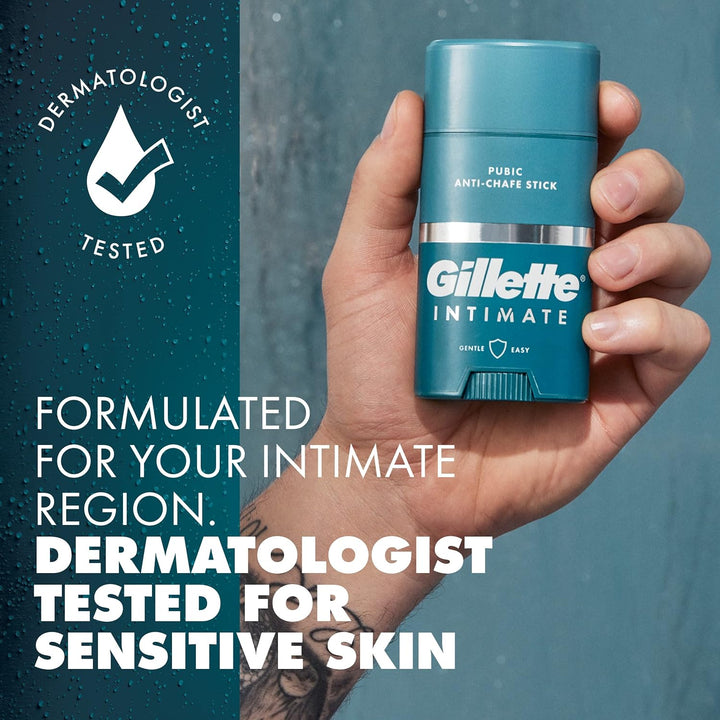 Gillette Intimate Pubic Anti-Scheuer-Stick, reduziert Reibung und Irritationen, Scheuerschutz für Mä