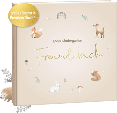 mintkind® Kindergarten Freundebuch Wald, Freundschaftsbuch zum Ausfüllen, Freundebuch für den Kinder