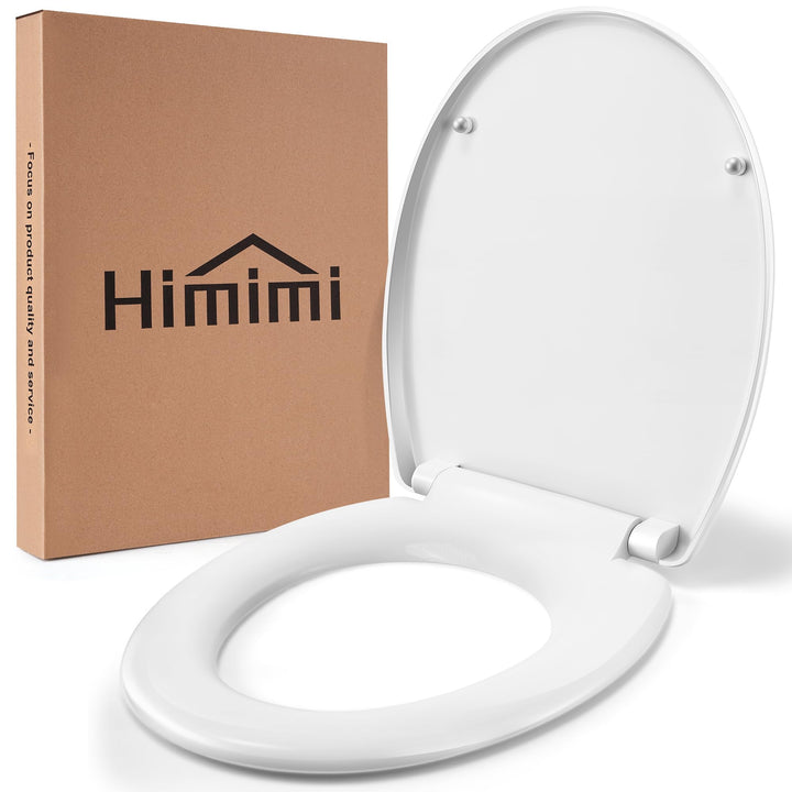 Himimi WC-Sitz mit Absenkautomatik, Quick-Release-Funktion &amp; einfacher Montage, PP O-Form Klodeckel-