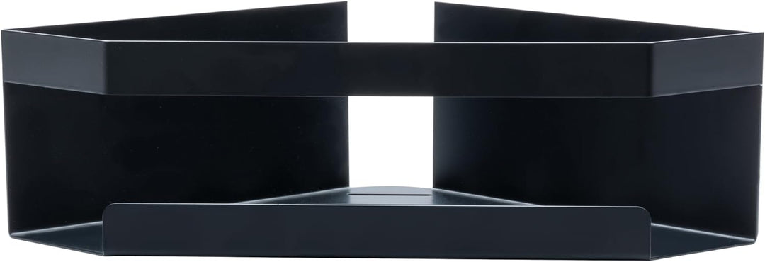 Schöner Wohnen Kollektion Eckablage Mod. MELETO in modernem Schwarz aus rostfreiem Edelstahl für Dus