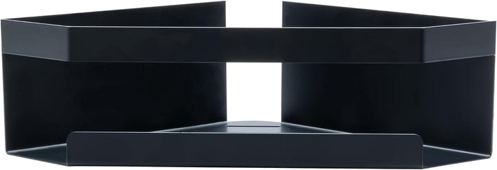 Schöner Wohnen Kollektion Eckablage Mod. MELETO in modernem Schwarz aus rostfreiem Edelstahl für Dus