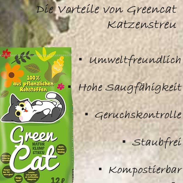 Green Cat Katzenstreu Klumpstreu 6X 12L (72L)