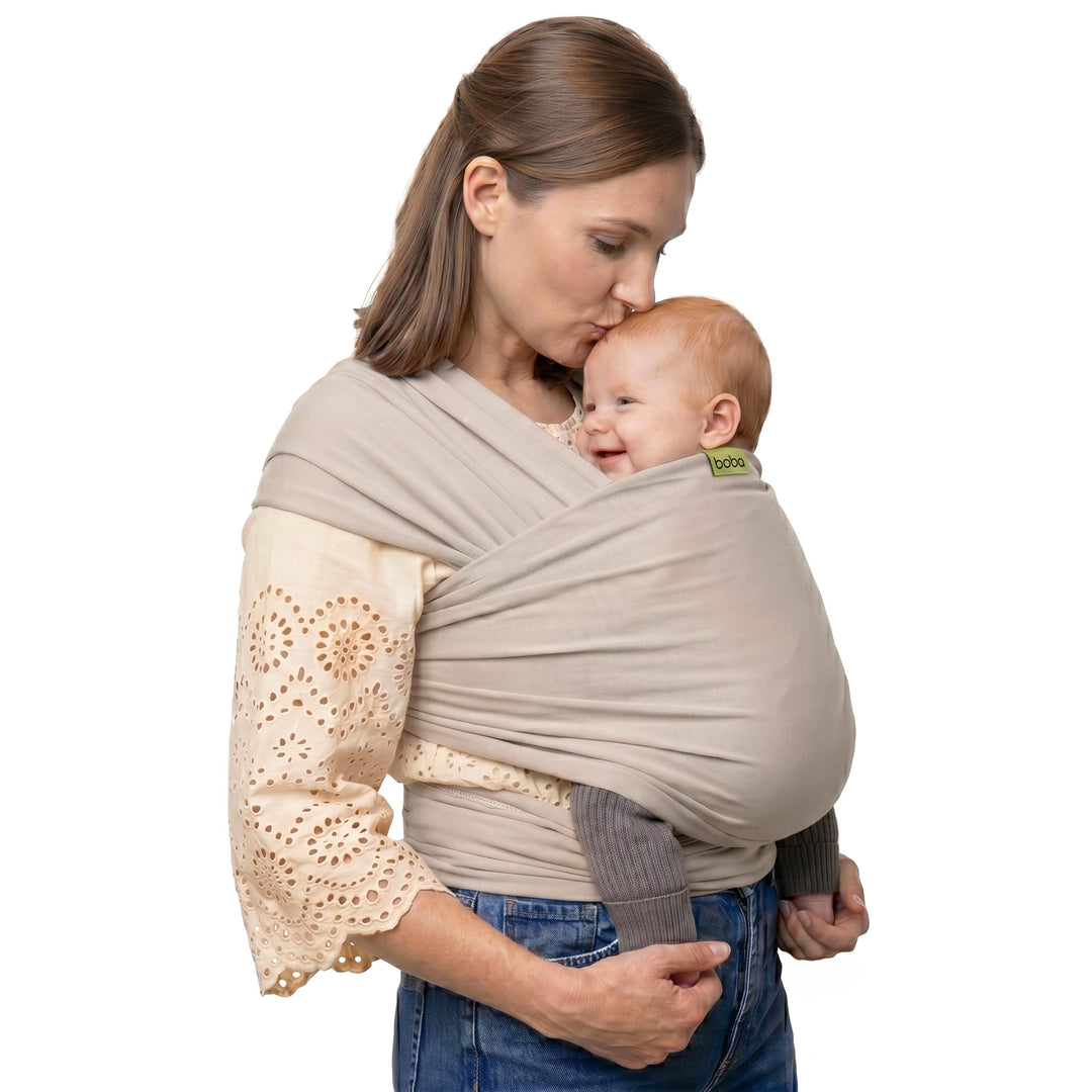 Boba Babytragetuch ab Geburt bis 15 kg - Kuschelweiches & Stützendes Baumwollfrottee, Tragetuch Baby