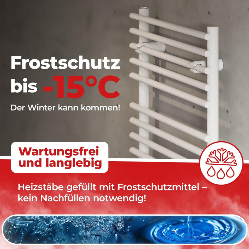 VIGO elektrischer Badheizkörper/Handtuch Radiator - ECO 450 Watt, TÜV geprüft: Inklusive Montage-Set
