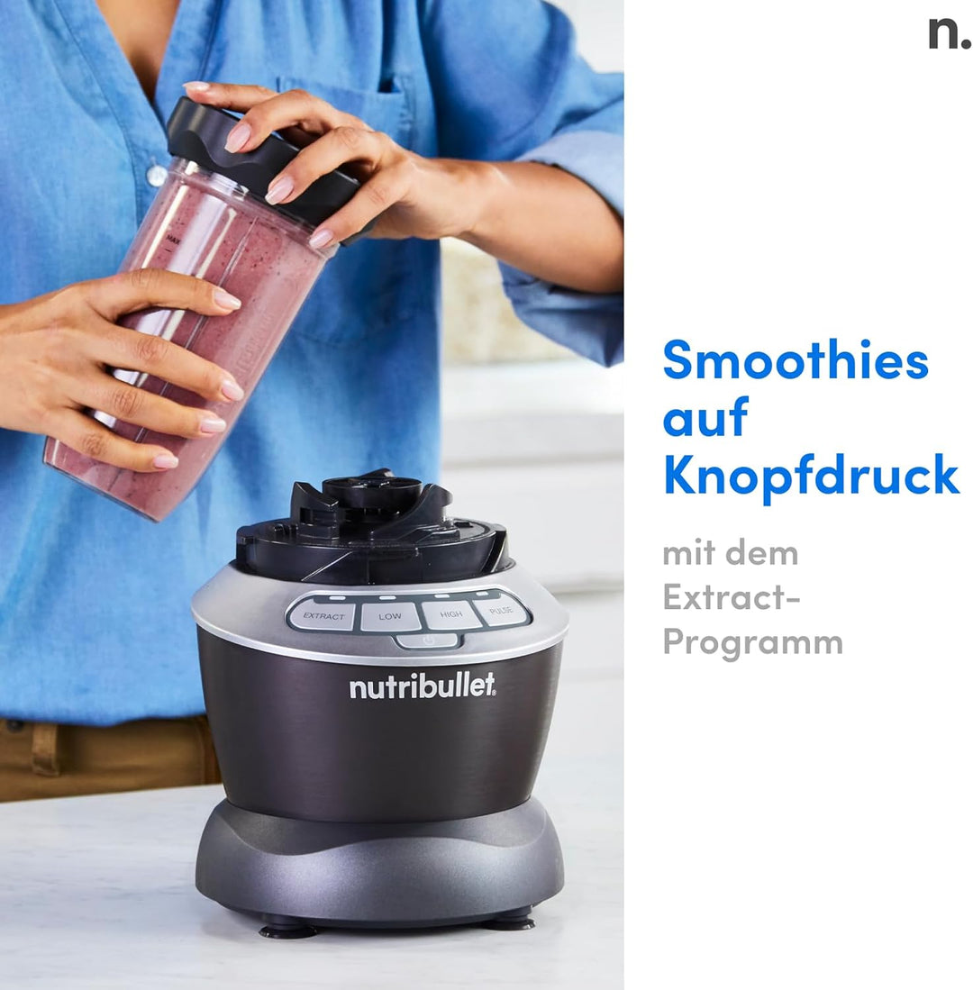 nutribullet Full Size Blender, Elektrischer Mixer, Multifunktionaler Stabmixer, Professioneller Mixe