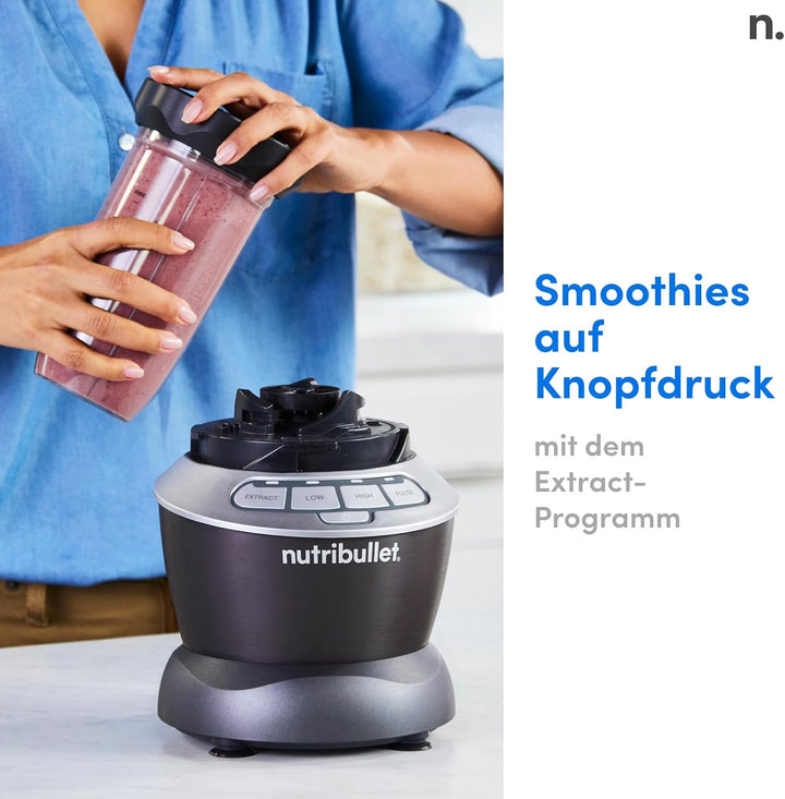nutribullet Full Size Blender, Elektrischer Mixer, Multifunktionaler Stabmixer, Professioneller Mixe