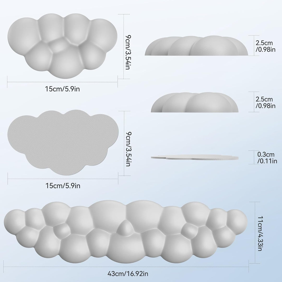 TECKNET Wolke Handballenauflage Tastatur, Ergonomisches & Entspannendes Handgelenk: Memory-Schaum mi