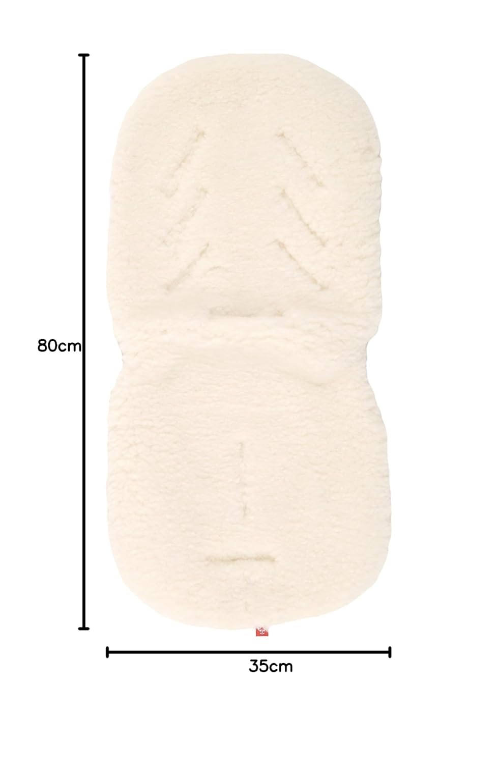 Kaiser Naturfelle 66005 - Lammfellauflage Universal 35 x 80 cm, weiss, 77 x 35 cm, Weiss