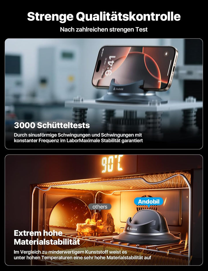 andobil Handyhalterung Auto Handyhalterung [ 2023 Einfach zu Benutzen ] Handy Halterung Auto Armatur