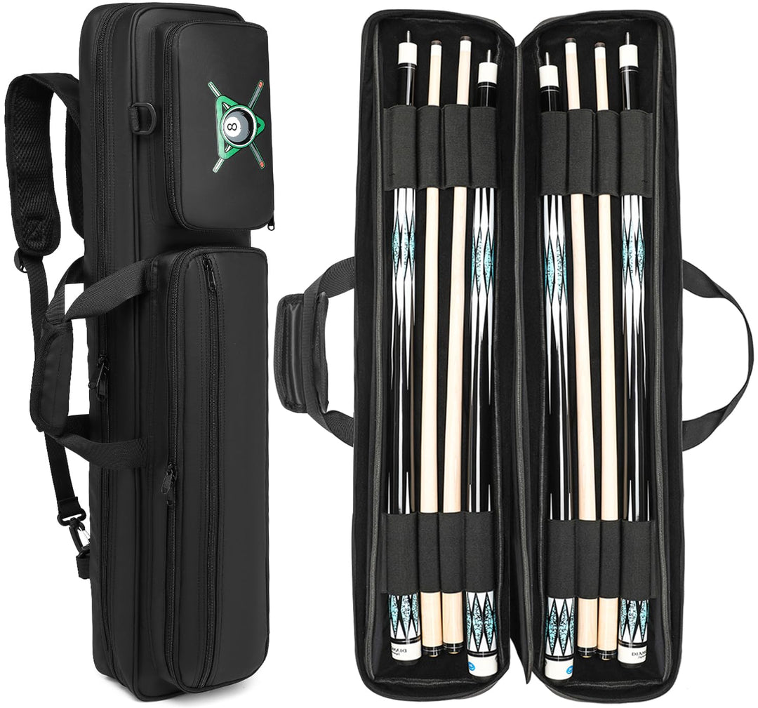 4X4 Billard Queue Tasche wasserdichte Pool Cue Case für 4 Unterteile und 4 Schäfte weiche Pool Stick
